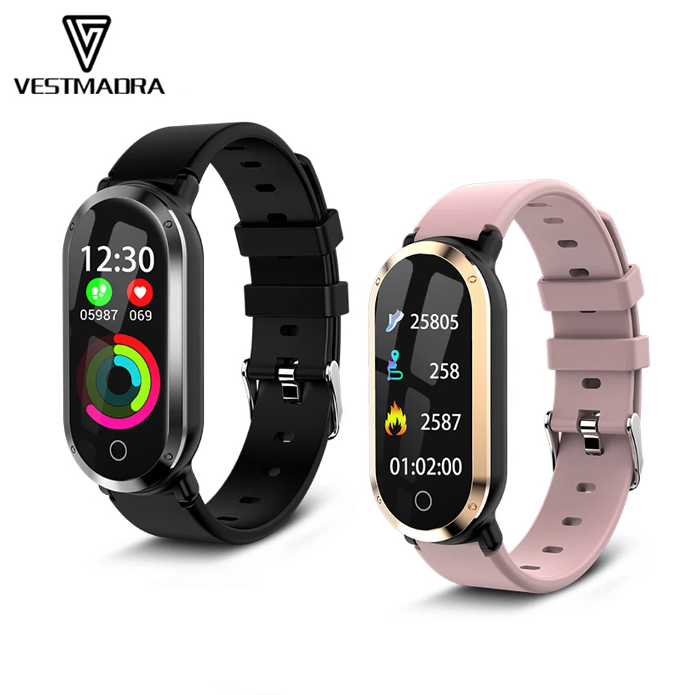 

VESTMADRA Smart Wristband Women Fitness Bracelet Heart Rate Blood Pressure Monitor Activity Fitness Tracker Sport Watch Men