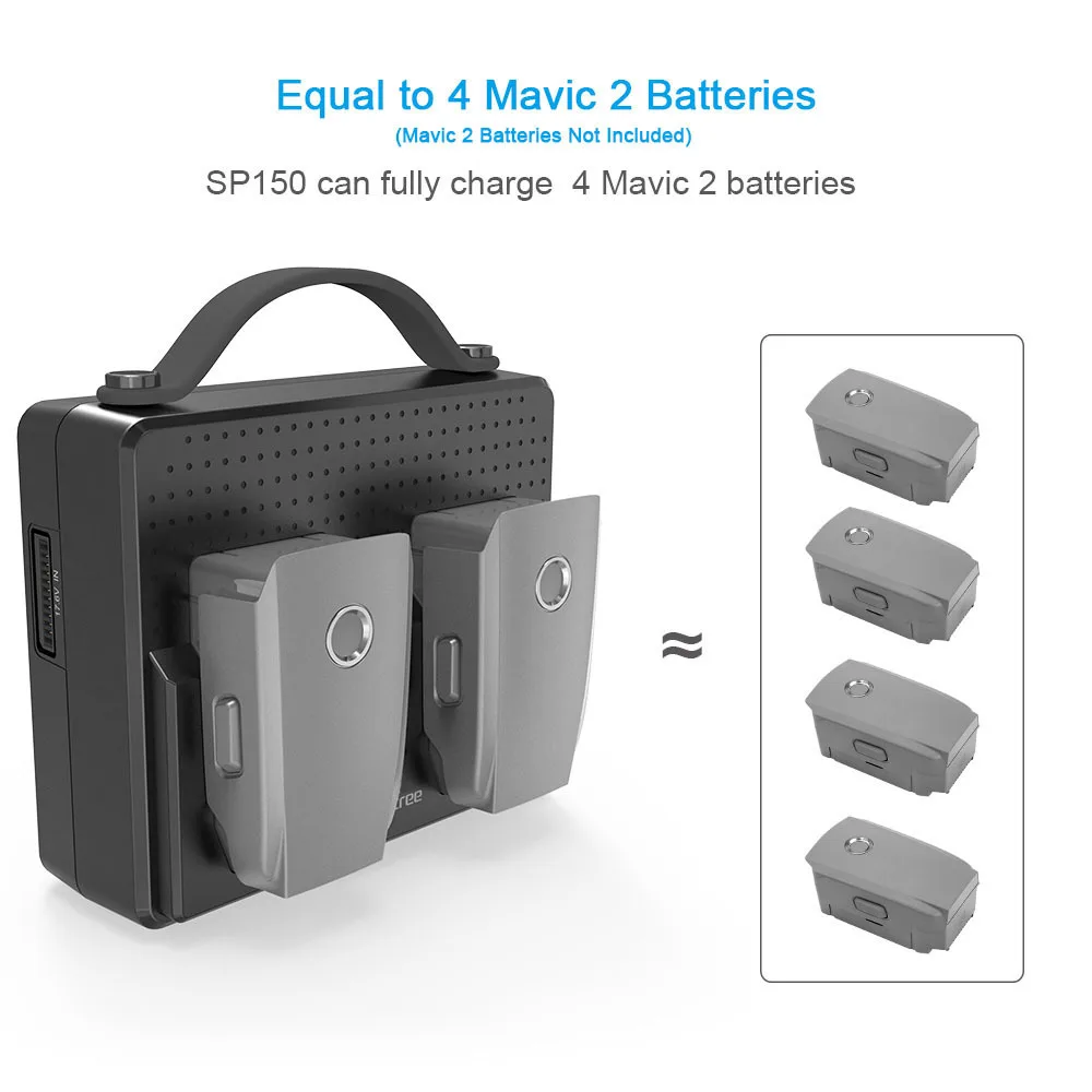  Smatree Portable Batteries For DJI Mavic 2 Pro Charging Station Compatible Charge Two Mavic 2 Zoom 