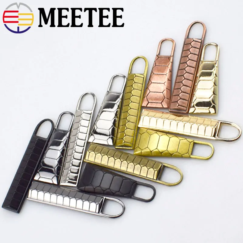 

10Pcs 37mm 49mm European Eco-Friendly Metal Zipper Pulls Head Pendant Clothes Bag Shoes Puller Sliders Sewing A017