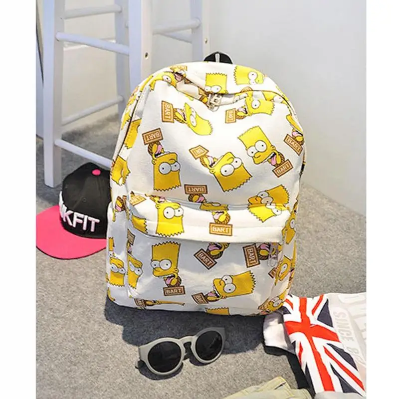 

Unisex Funny Cartoon Canvas Backpacks Graffiti Printing School Bags for TeenagerShoulder Bag Mochila Feminina Sac Bags for Women