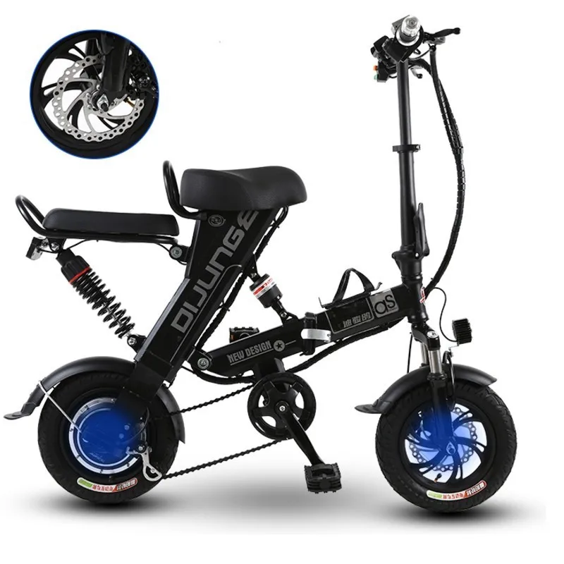 

Folding electric bicycle double lithium electric car generation driving treasure mini battery car men and women travel scooter