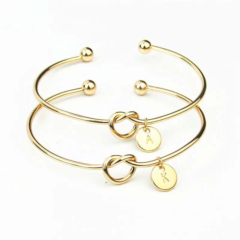 

Letter Bracelet Personality Knotted Bracelet Fashion Jewelry Rose Gold Bangles Fashion Bracelets For Female Opening Bracelets