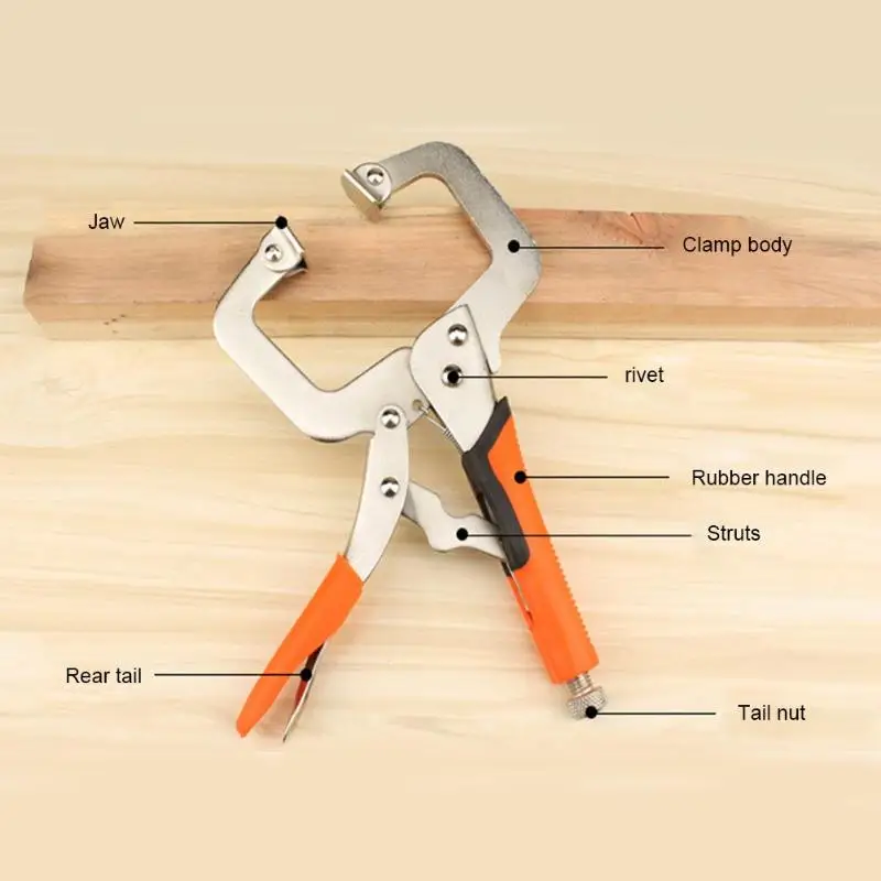 Многофункциональные быстрые плоскогубцы, Многофункциональные клещи, фиксированные плоскогубцы для деревообработки, стальной зажим типа C, Блокировка ручки, сварочные зажимы
