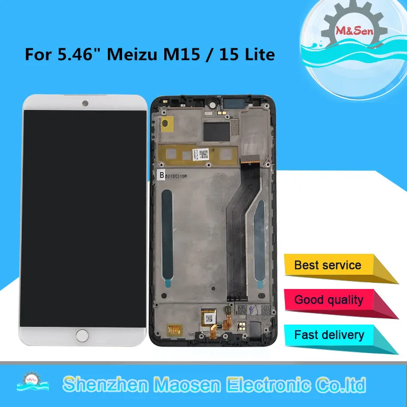 Жк экран 5 46 &quotM &amp Sen для Meizu M15 M871H Snapdragon 626 с сенсорной панелью дигитайзер рамка 15