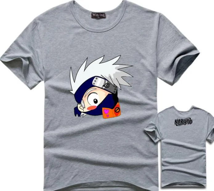 Какаши Хатаке Милая футболка героя аниме «Наруто Аниме Для мужчин хлопковая футболка костюм для детей; футболка