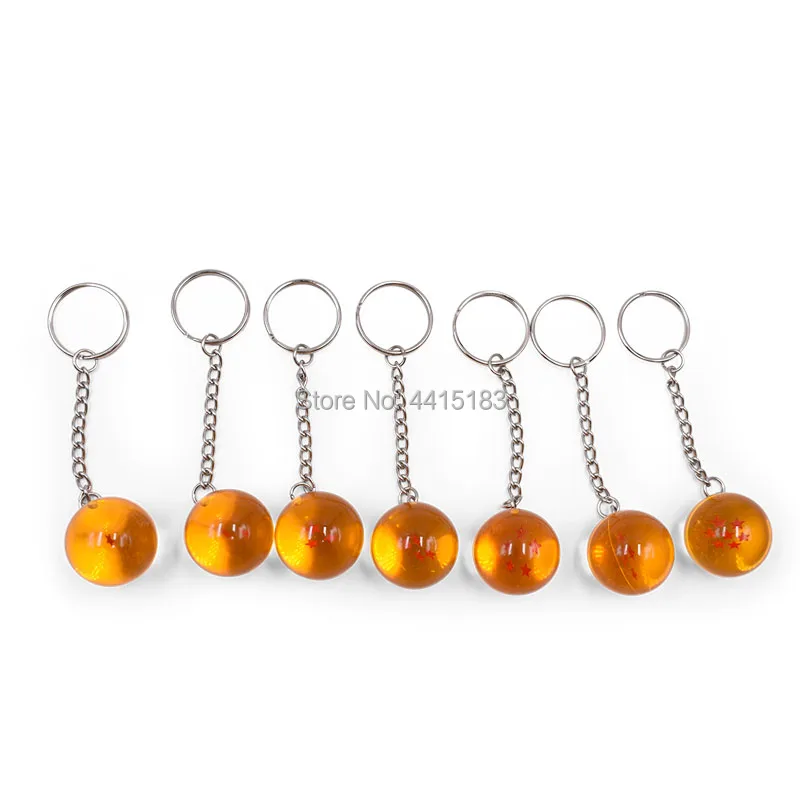 7 styles Anime Dragonball Z Key Chain 7 Stars Dragon ball PVC Action Figure Doll Model Toy Keychain Christmas Gift For Children