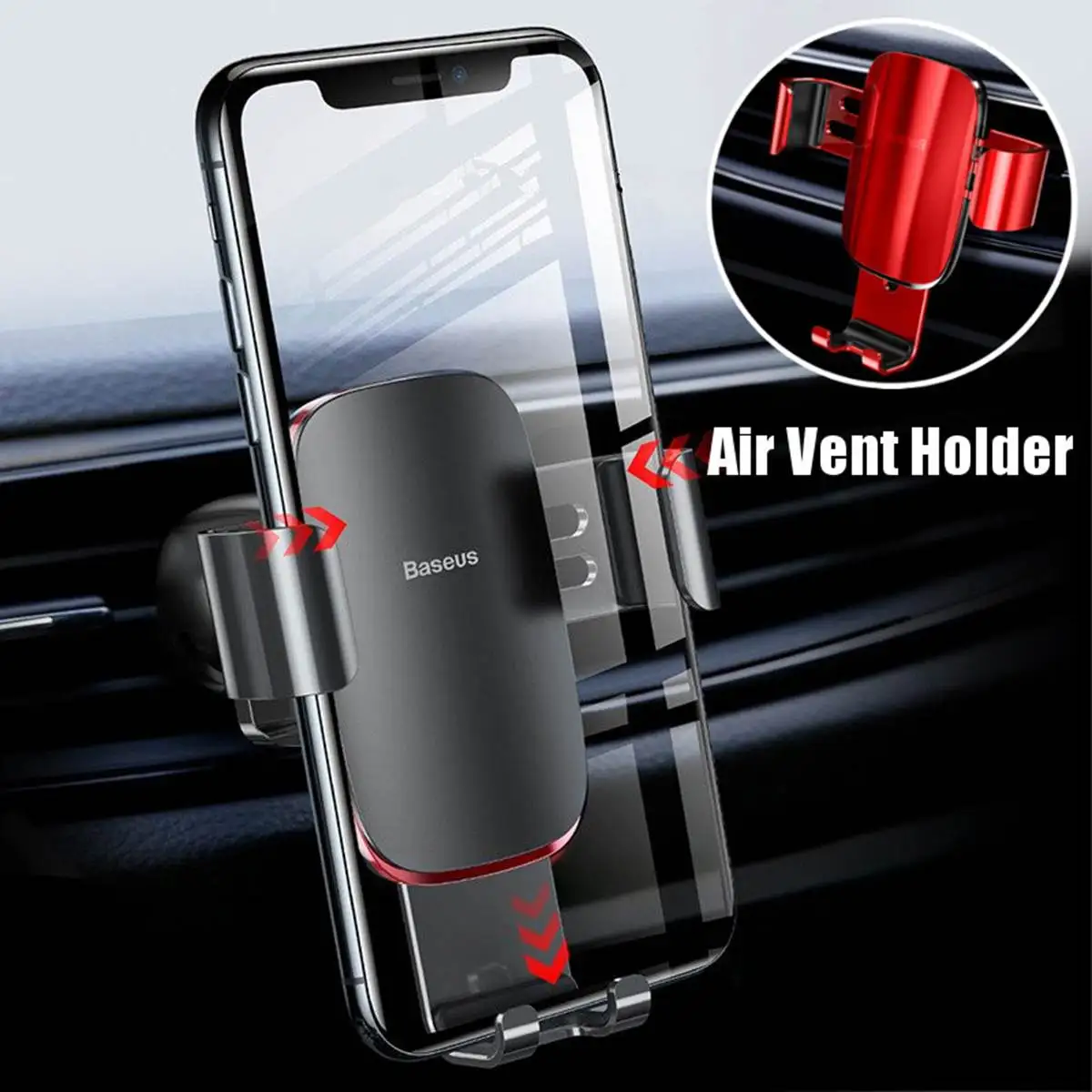 Metal Gravity Car Phone Holder for CD Slot Mount Car Air Vent Phone