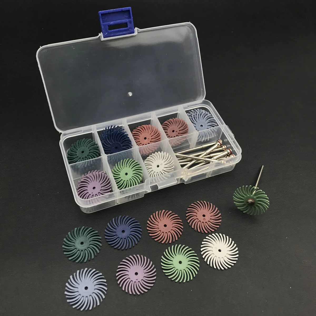 

40Pcs Dental Compound Spiral Polishing Finishing Disc Wheel 10pcs Shank Mandrel Teeth Whitening Accessories Stainless Steel