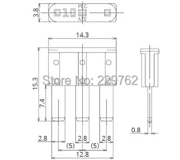 Car Fuses Kit Circuit Adapters Fuse Set 3 Pins Automotive Fuse Tap 5A 7.5A 10A 15A For Ford Focus Mondeo Dodge JEEP