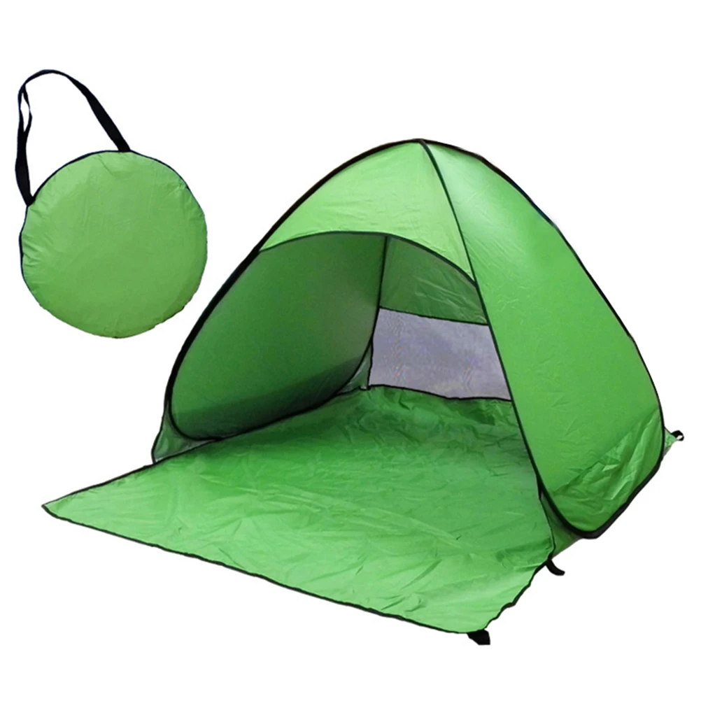 

Beach Tent Ultralight Folding Tent Up Automatic Open Tent Family Tourist Fish Camping Anti-UV Fully Sun Shade Toy Tents(Green)