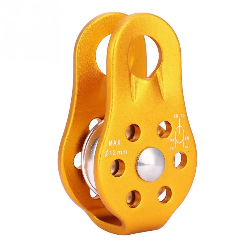 20KN Heavy Duty Climbing Pulley Alloy Climbing Single Swivel Rope