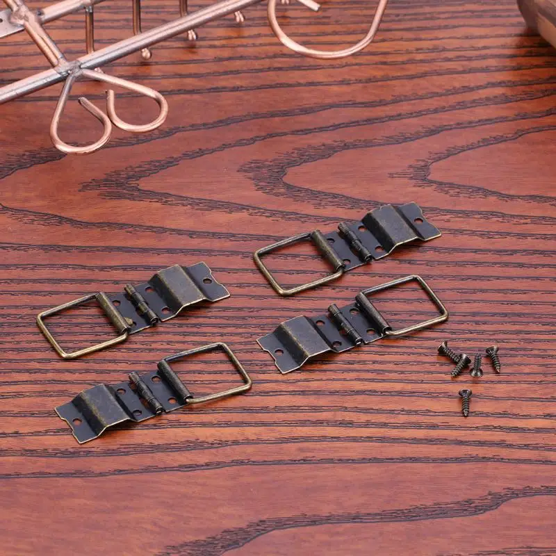 10pcs/set Antique Bronze Furniture Door Cabinet Jewelry Box Hinges Household DIY Decorative Box Accessories 10pcs/set Antique Bronze Furniture Door Cabinet Jewelry Box Hinges Household DIY Decorative Box Accessories