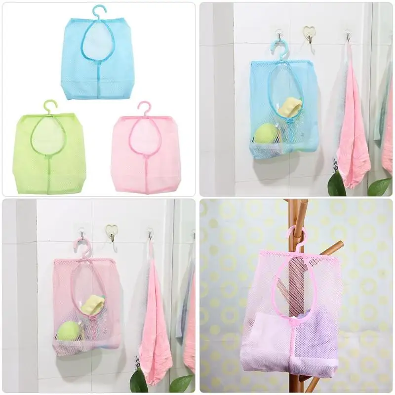 متعددة الأغراض PP + البوليستر حبل الغسيل التخزين الجاف الرف شبكة حقيبة المطبخ الحمام المنظم شنقا صافي حقيبة