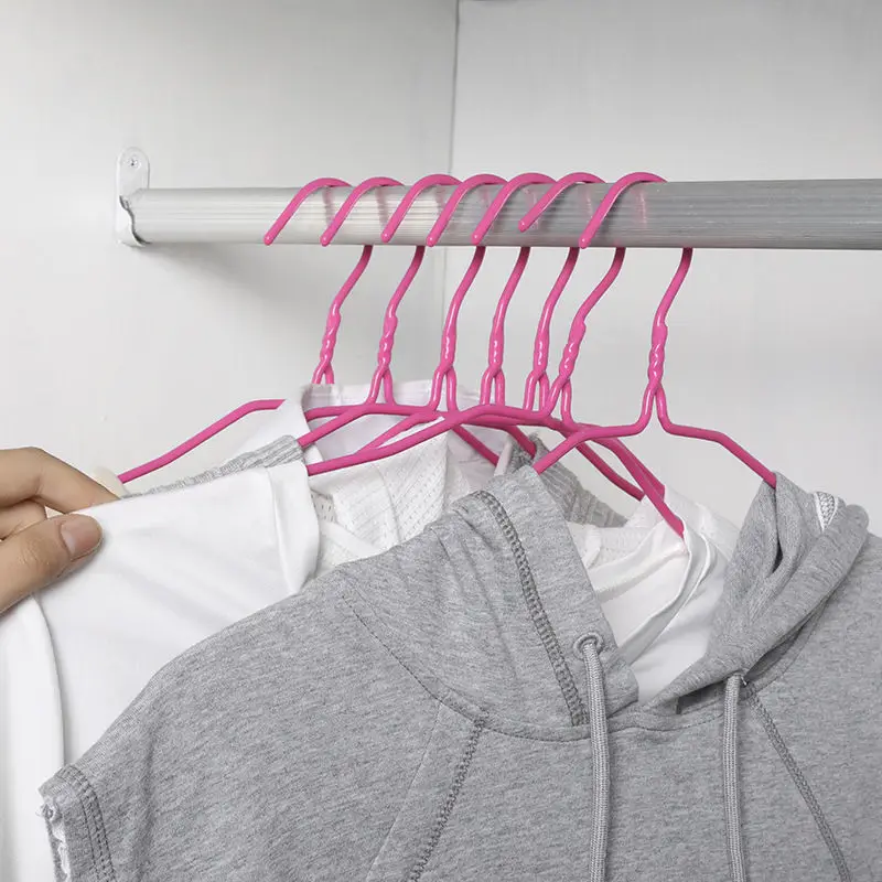 10 قطعة الفولاذ شماعة ملابس فولاذية غير زلة الأطفال معطف السراويل السراويل تجفيف الرف مع هوك خزانة الغسيل تخزين حامل