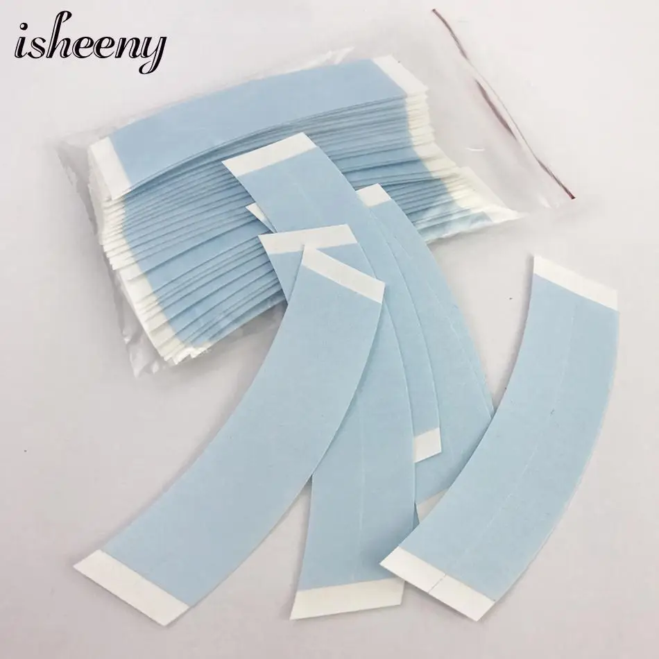 36pcs Double Side Hair Tape Tabs Glue Hair Adhesives Blue Hair Hold For Lace Wig Extension Toupee Lace Front Tape