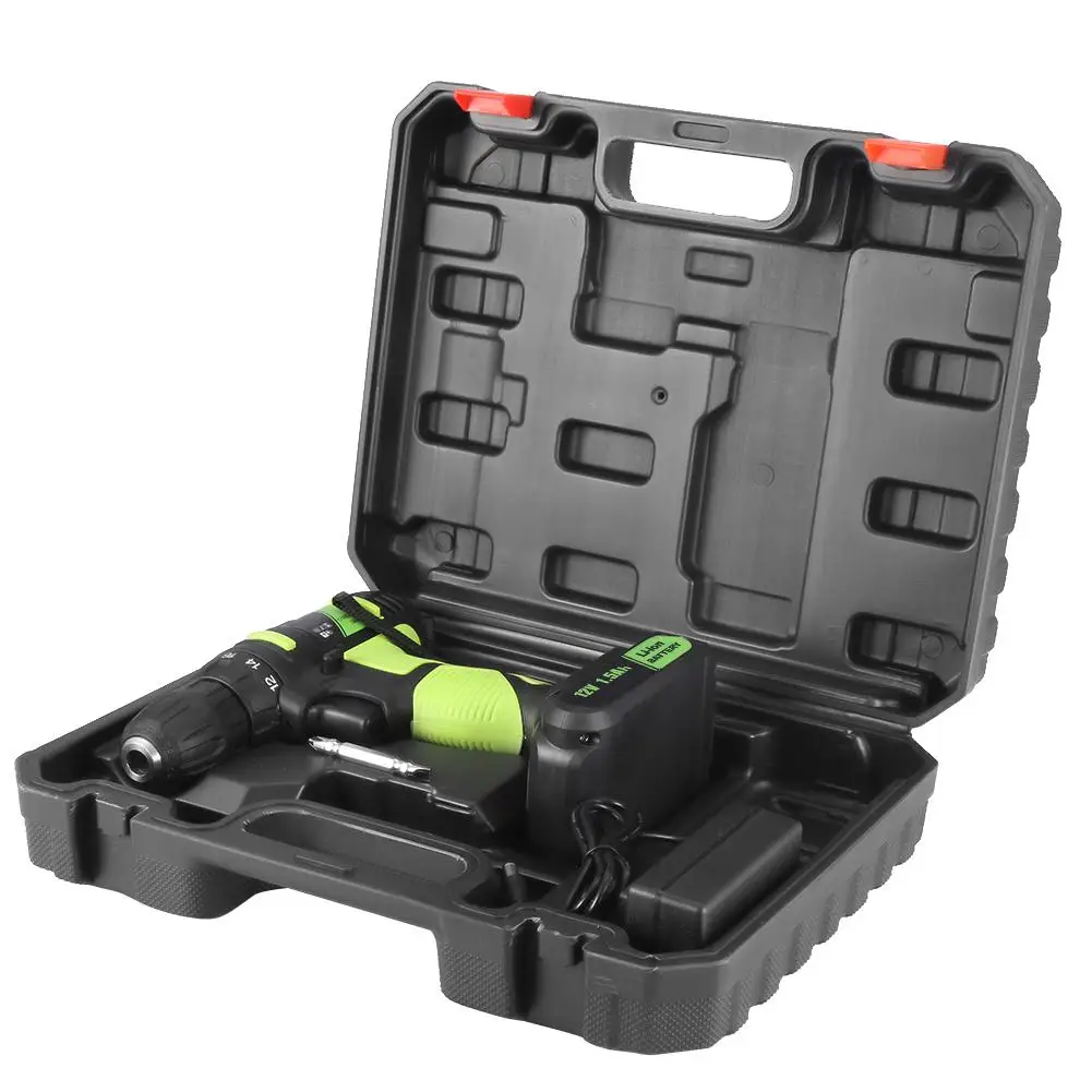 

12V Rechargeable Cordless Electric Drill Screwdriver Handheld Professional Power Tool 100-240V