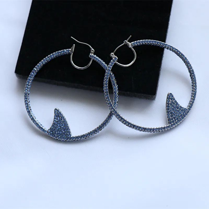 

Free shipping exaggerated big shark earrings