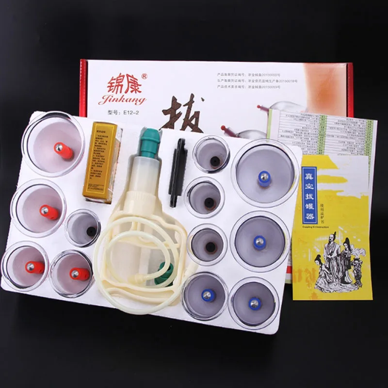 12 pieces Suction Cups jar Acupunture Vacuum Cupping Set Massager plastic vacuum suction therapy cupping set cans for massage 12 pieces Suction Cups jar Acupunture Vacuum Cupping Set Massager plastic vacuum suction therapy cupping set cans for massage