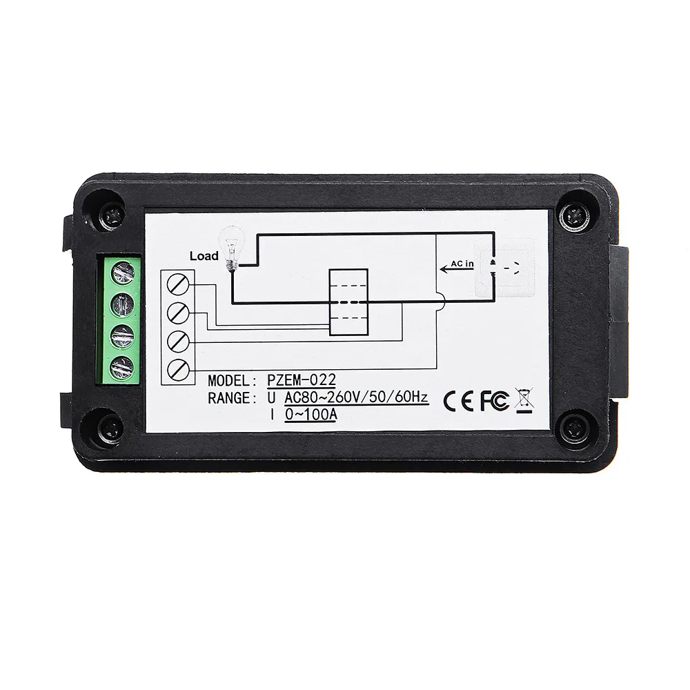 PZEM-022 открытый и закрытый CT 100A AC цифровой дисплей измеритель мощности Вольтметр Амперметр частота