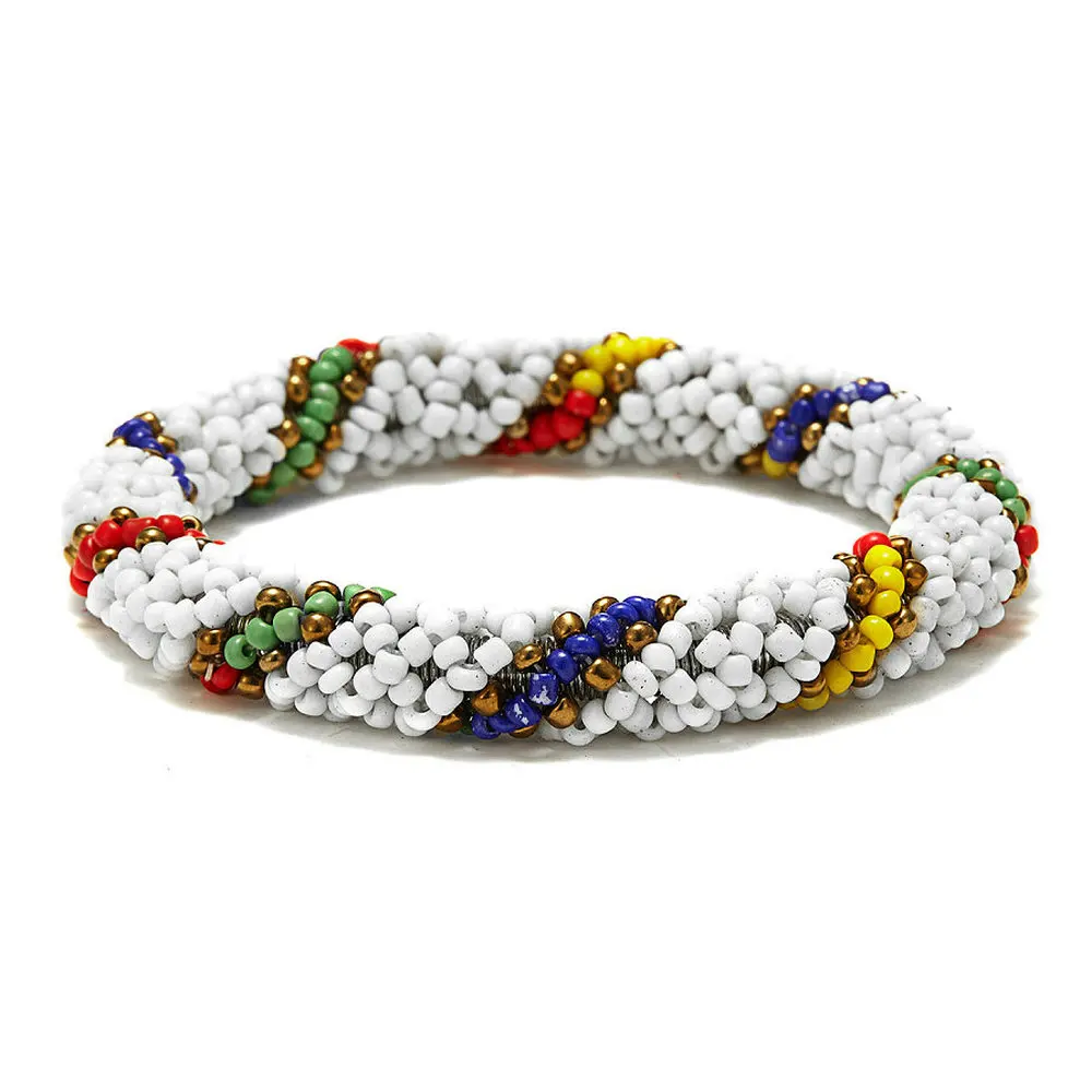 Nepal Handmade Bead Bracelet Hippy Friendship Popular Roll Crochet