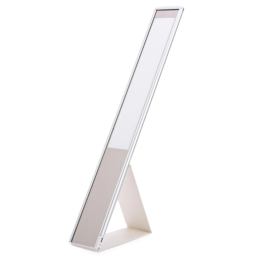

ON SALE 2 In 1 USB LED Folding Reading Light Eye Protection Touch Lamp With Mirror Desk Lamp Rechargable With USB Port