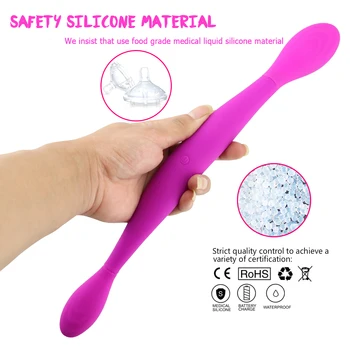 Double Head Dildo Vibrators for Women Dual Motor Massager Anal Clitoris Vaginal G Spot Gays Adult Sex Toys for Couples Vibrator 2