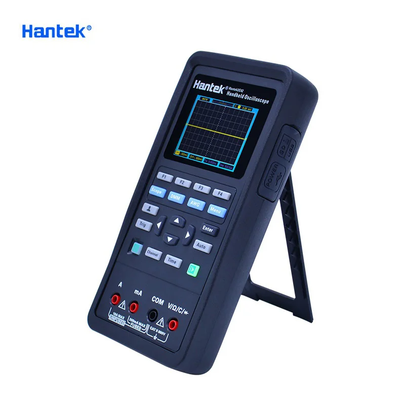 

Hantek 3in1 Digital Oscilloscope+Waveform Generator+Multimeter Portable USB 2 Channels 40mhz 70mhz LCD Display Test Meter Tools