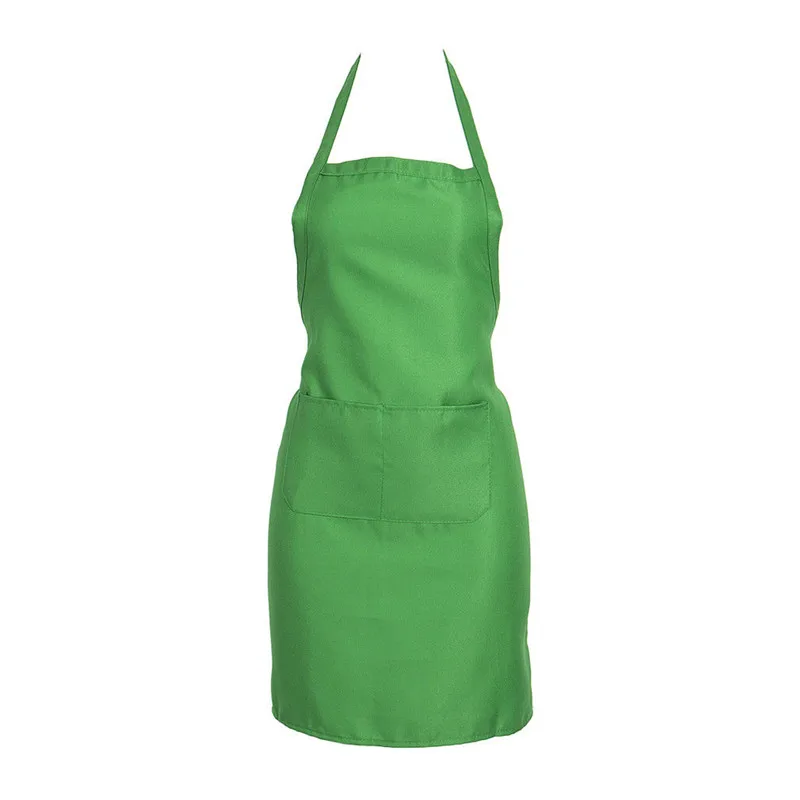 Catering Plain Adult Working Apron Solid Cotton Blend Multicolor Bid
