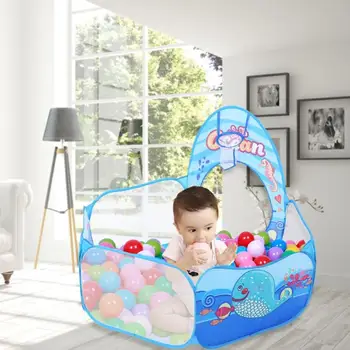 

3 in1 Foldable Kids Crawl Tunnel Play Tent Kit Inflatable pool Folded Baby Ocean Ball Pool Toy Folded Portable Kids Playhouses