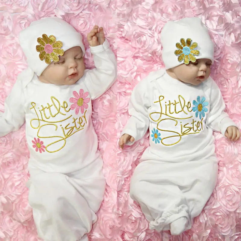 Newborn Baby Girls Take Home Outfits Embroidery Christmas Gift Set Baby