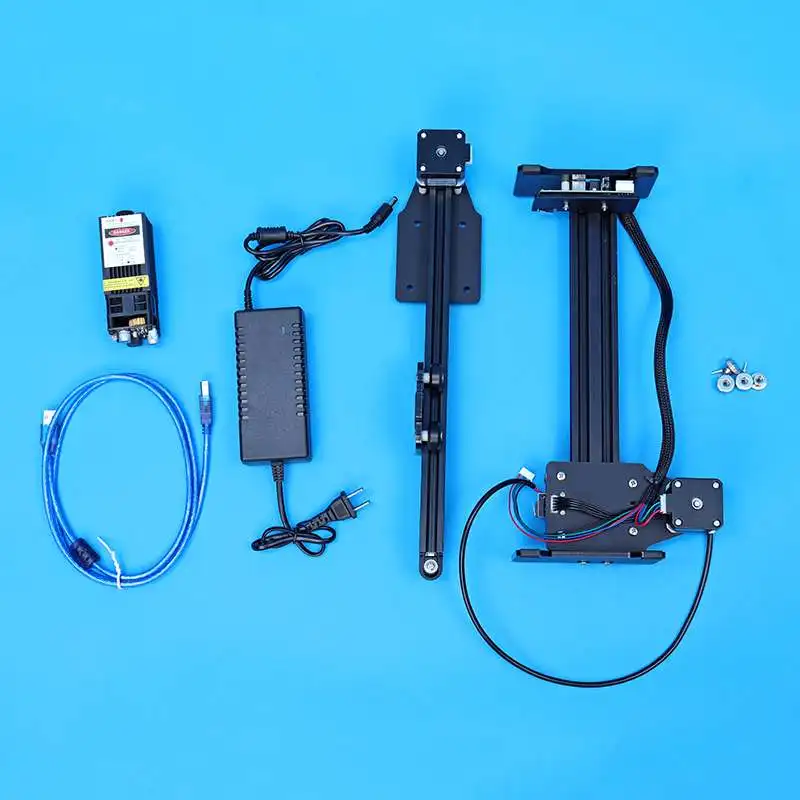 

High quality Mini 20W Blue CNC Laser Engraving Machine DC 12V DIY Engraver Desktop Wood Router/Cutter/Printer+ Laser Goggles