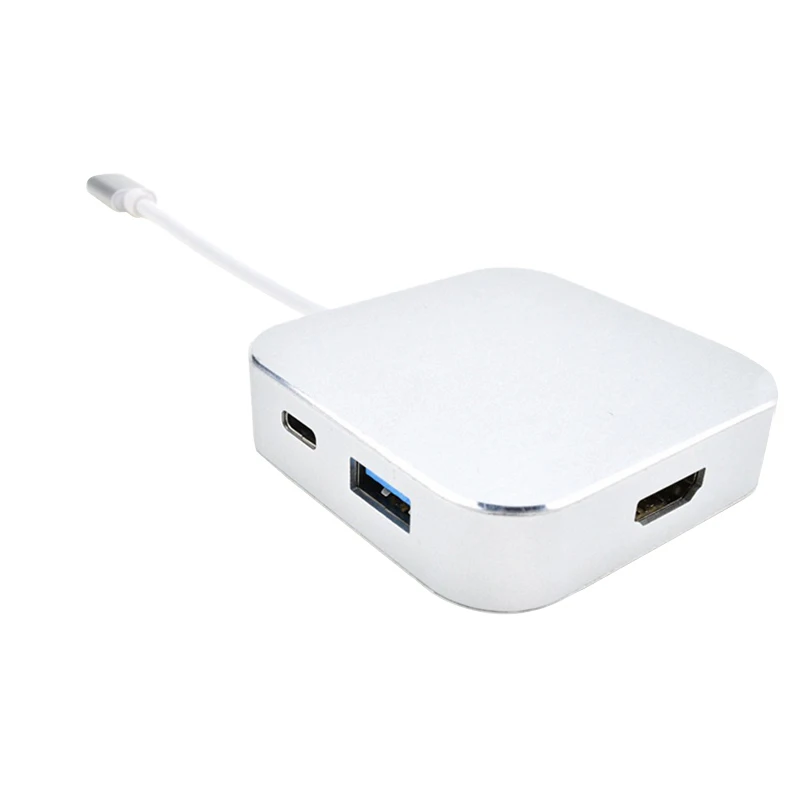 Usb3.1 Тип C/M для Hdmi + Usb3.0x3 Pd адаптер 4K Hd 5 в 1 конвертер|Кабели передачи данных| |