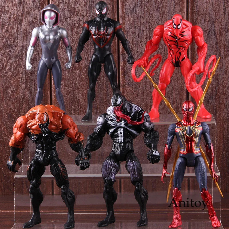 

Spider Man Venom Dead Pool Thor Marvel Avengers Infinity War Action Figure Collectible Model Toy With Light 6pcs/set 7pcs/set