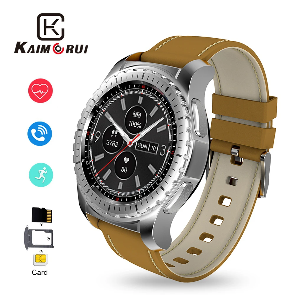 

Kaimorui Smart Watch Men Support Bluetooth Call Heart Rate Pedometer SIM Card Smartwatch for Android IOS Smart Phone Watch