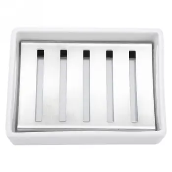 

Stainless Steel Soap Case Holder Ceramic Soap Container for Bathroom Kitchen Use Portable Shower Soap Boxes