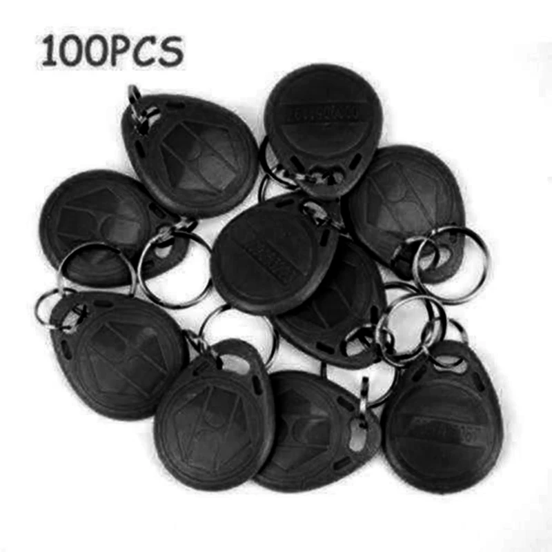 

100PCS 125KHz EM4100 RFID Keyfob Proximity ID Tag Key Chain Accessories Use Hot