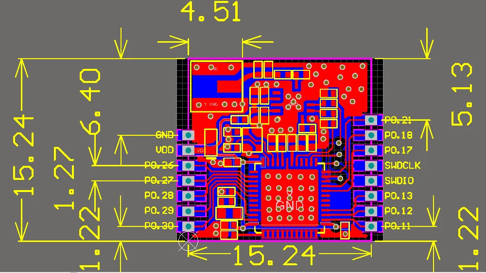  CLAITE 1PC Bluetooth 5.0 nRF52832+PA Module BLE 5.0 bluetooth Low Energy Wireless Module for Intern
