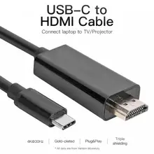 1 комплект USB-C к HDMI Кабель 1,8 m type-C к hdmi-кабель, адаптер кабель для Macbook Аксессуары type-C к видеокабель HDMI