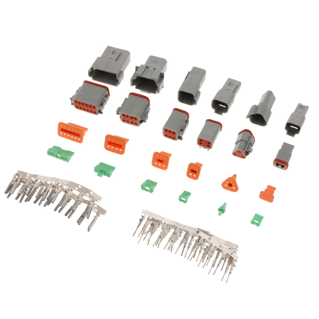 6 Kit 2 3 4 8 12 Pin последовательный разъем серый колодка IP67 Водонепроницаемый тяжелых