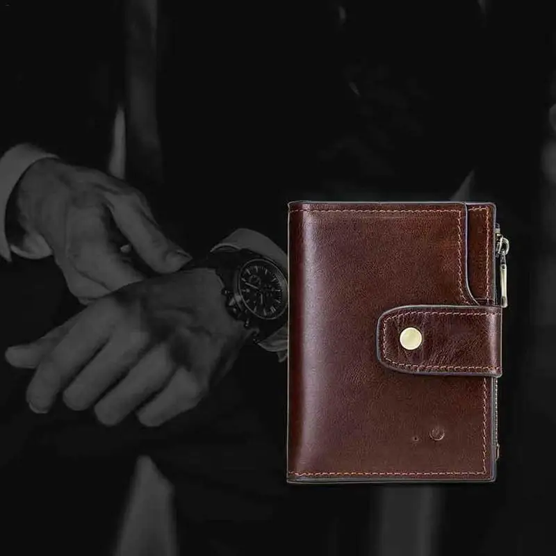 

Wallet Leather Smart Bluetooth Anti-Lost Anti-Theft Multifunctional Change Mobile Phone Bag For Men