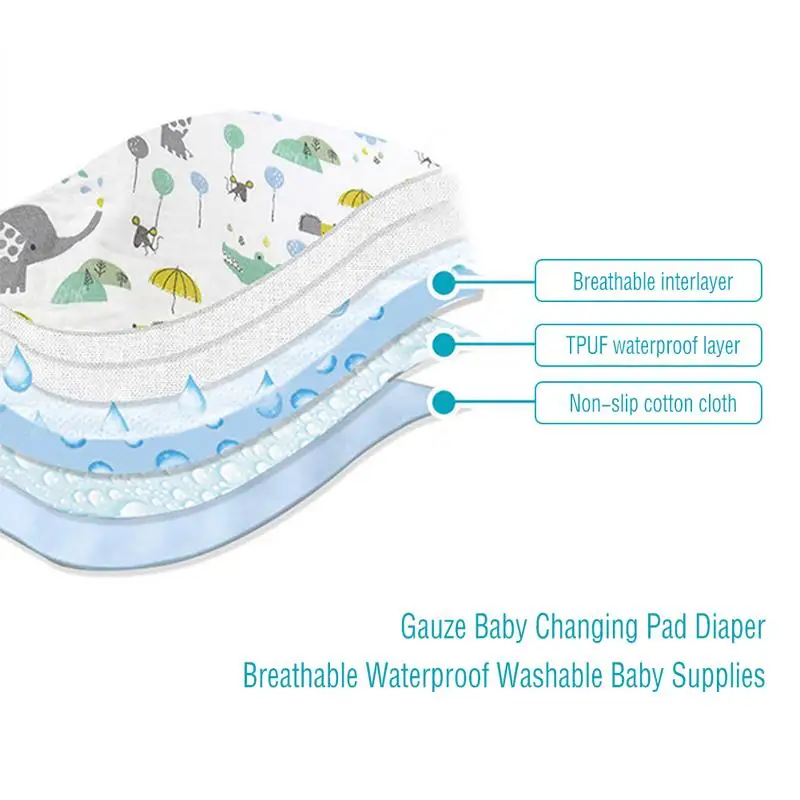 Марля детский Пеленальный матрас пеленки дышащие водонепроницаемые моющиеся Детские принадлежности