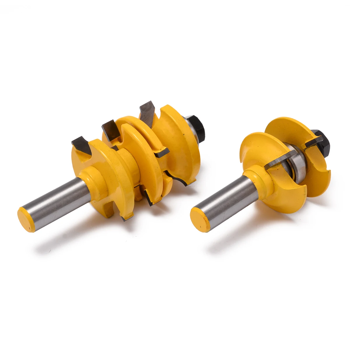 

2Pcs 1/2" Round Over Router Bit Entry and Interior Door Cabinet Round Over Matched R&S Router Bit Set For Milling Cutter Tools