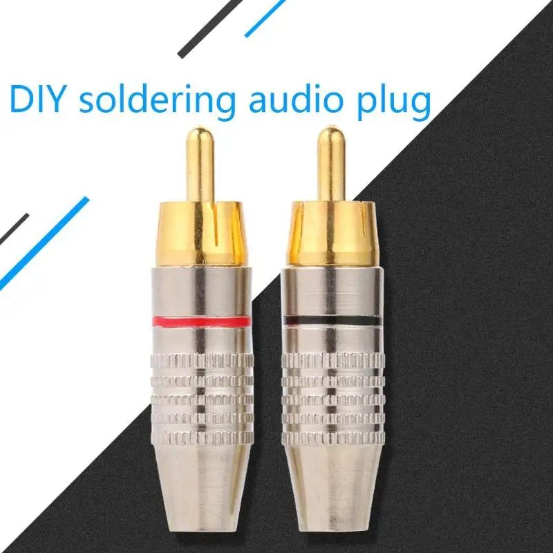 

10Pcs RCA Soldering Connector Audio Video Plug DIY RCA Speaker Adapter Plug Audio Video Adapter Plug