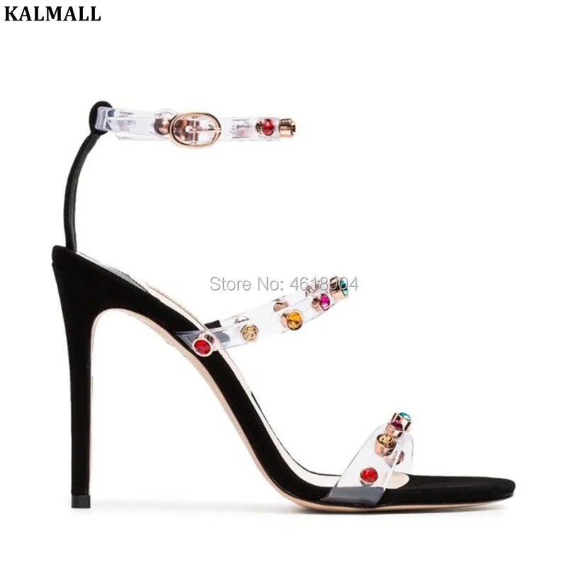Kalmall Pierres En Bracelet Gem Pictures D'été Chaussures Précieuses As Talons Cuir Feminina Sandales Vinyle Parti 2019 Pictures as Multi Élégantes Sandalia Hauts Coloré rzgrqw8xt