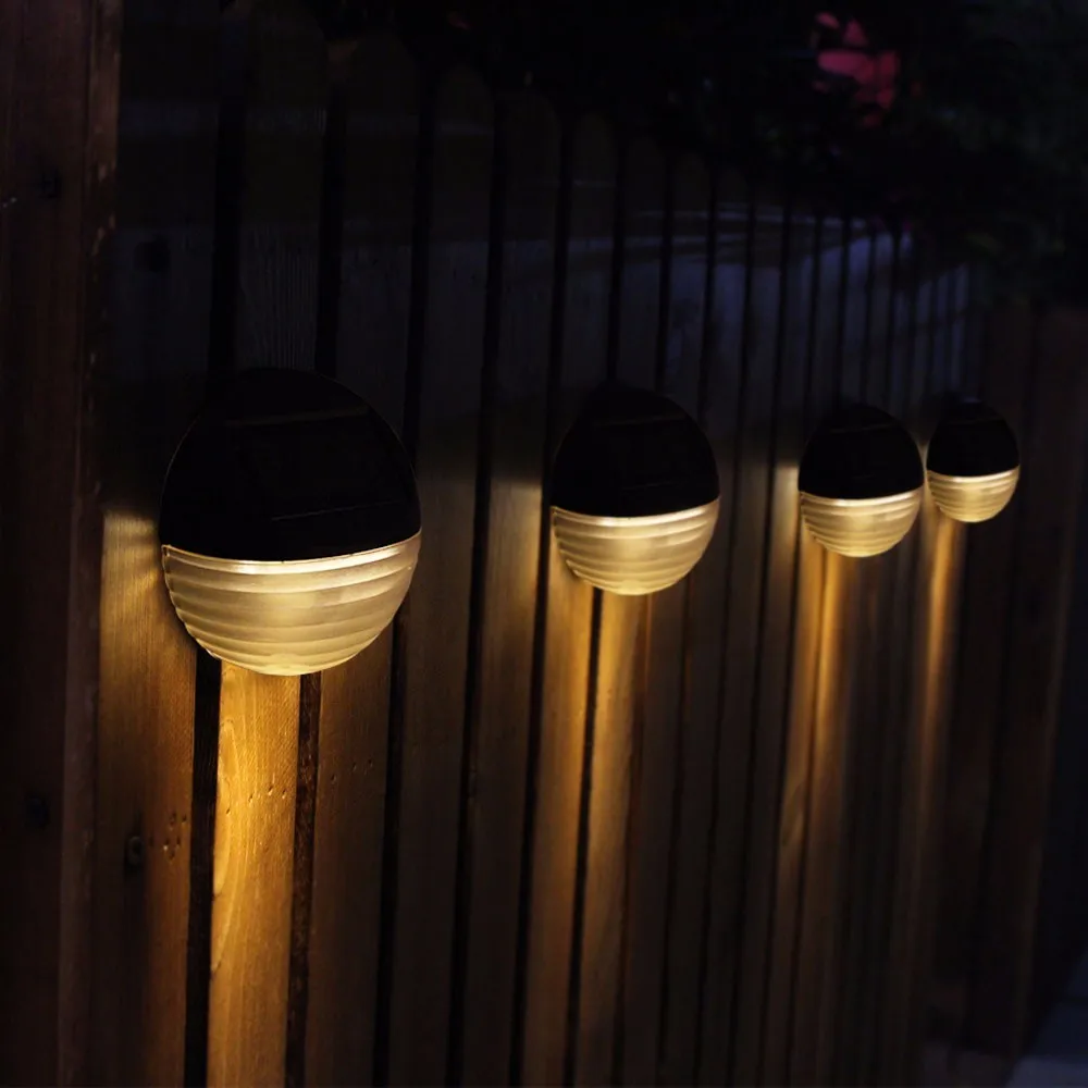 

1PC 6 LED IP65 Waterproof Solar Powered Wall Mounted Outdoor Fairy Light Deck Yard Security Pathway Porch Lamp Garden Decoration