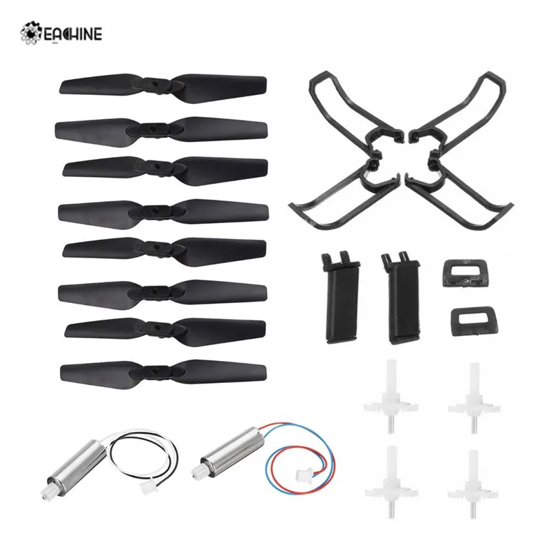 

Original Eachine E58 RC Drone Quadcopter Spare Parts Crash Pack Kits Propeller Blade Set With Clip Motor Gear Props Guard Parts