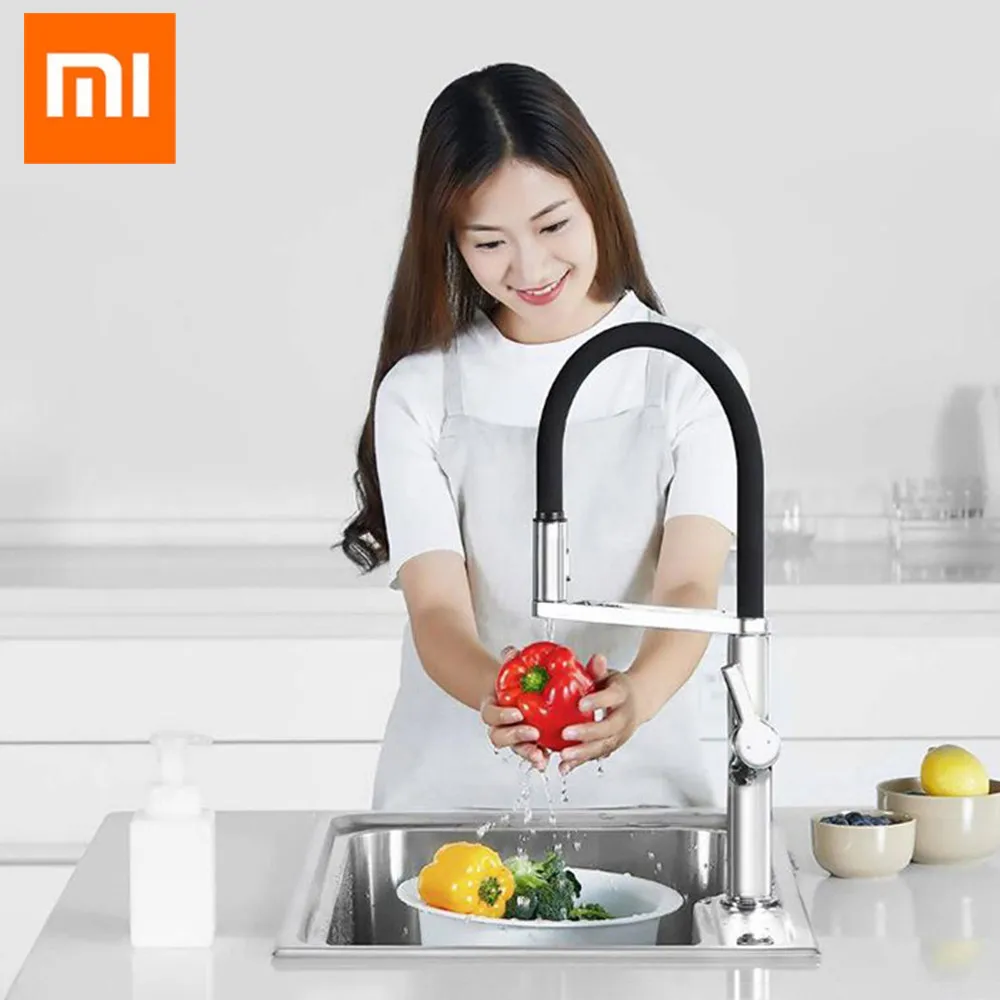 

New Xiaomi Mijia Dabai U-yue Kitchen Intelligent Sensor Switch Faucet 300 Rotating Arm Universal Tube Water Kitchen Stensils