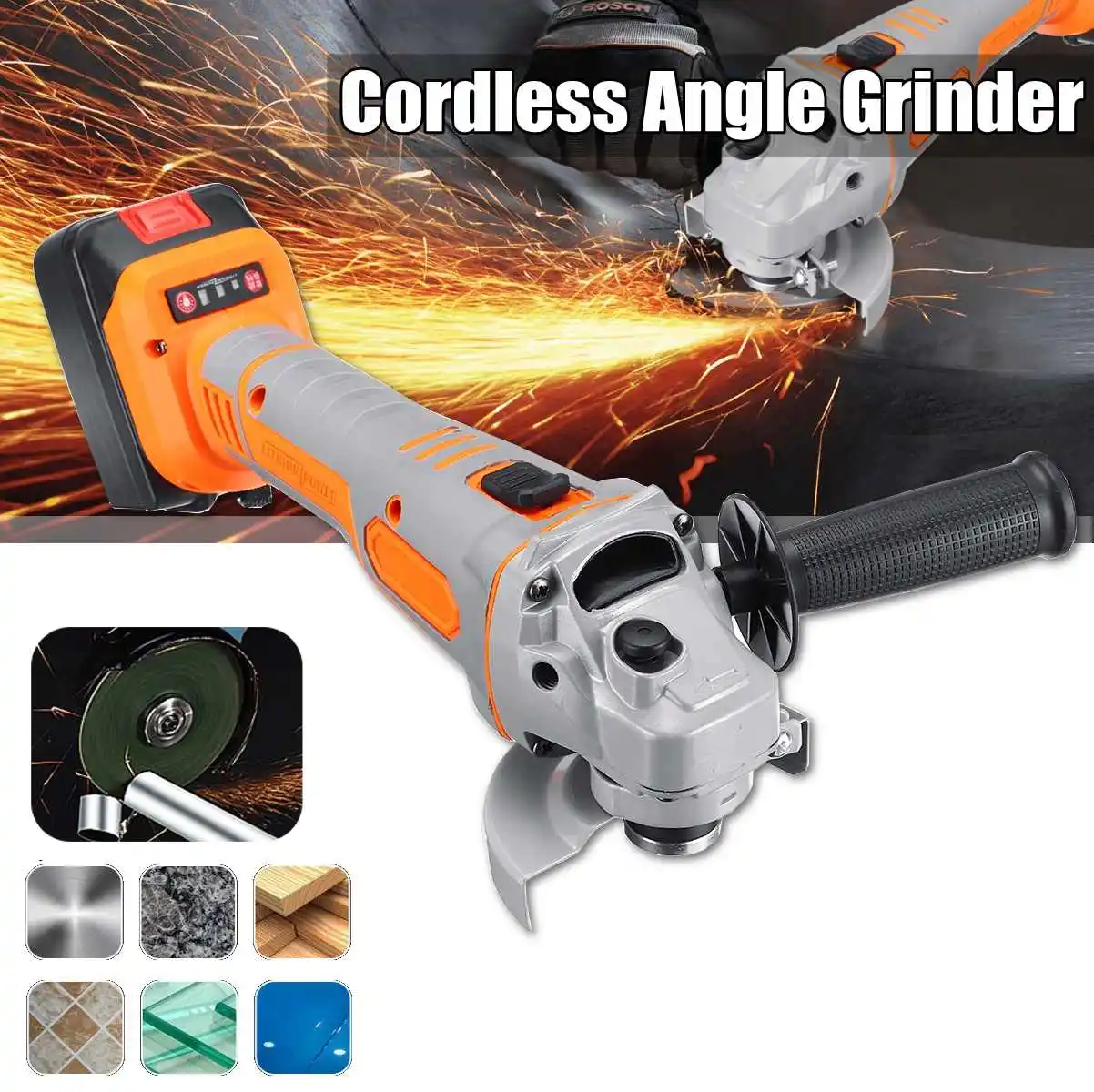 

Gray orange single / double 10 / 15 power lithium battery electric angle grinder cordless polishing machine polishing machine cu