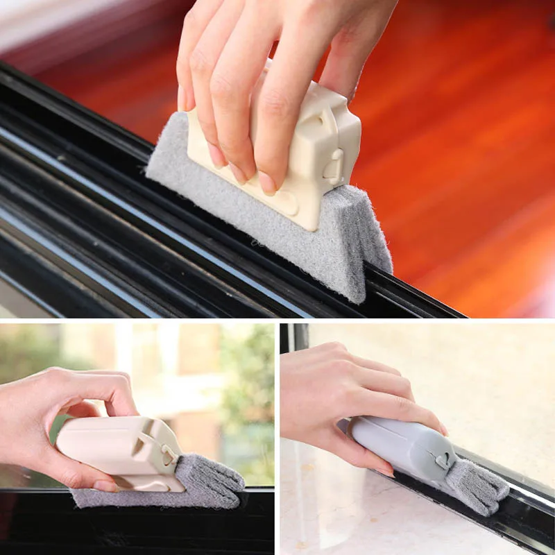 

Window Cleaning Brush Decontamination Brushes Portable Window Groove Cleaning Cloth Detachable House Cleaning Tool 1PCS