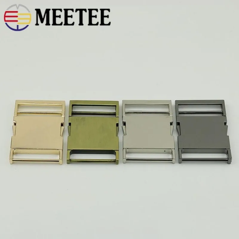 

2pcs 19/25/32/38mm Meetee Metal Adjustable Side Release Buckles Outdoor Backpack Bag DIY Paracord Bracelet Hardware Pets Collar